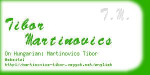 tibor martinovics business card